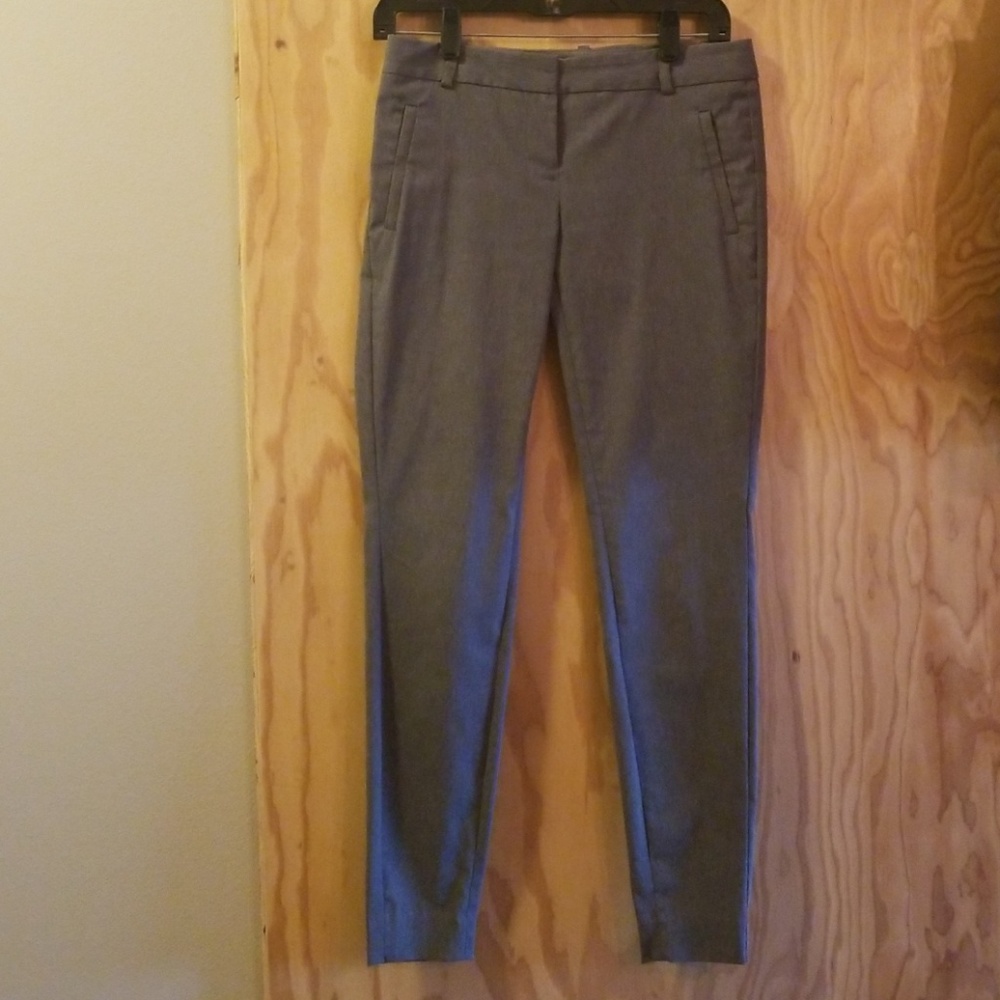 Gray Stretch Ankle Pants